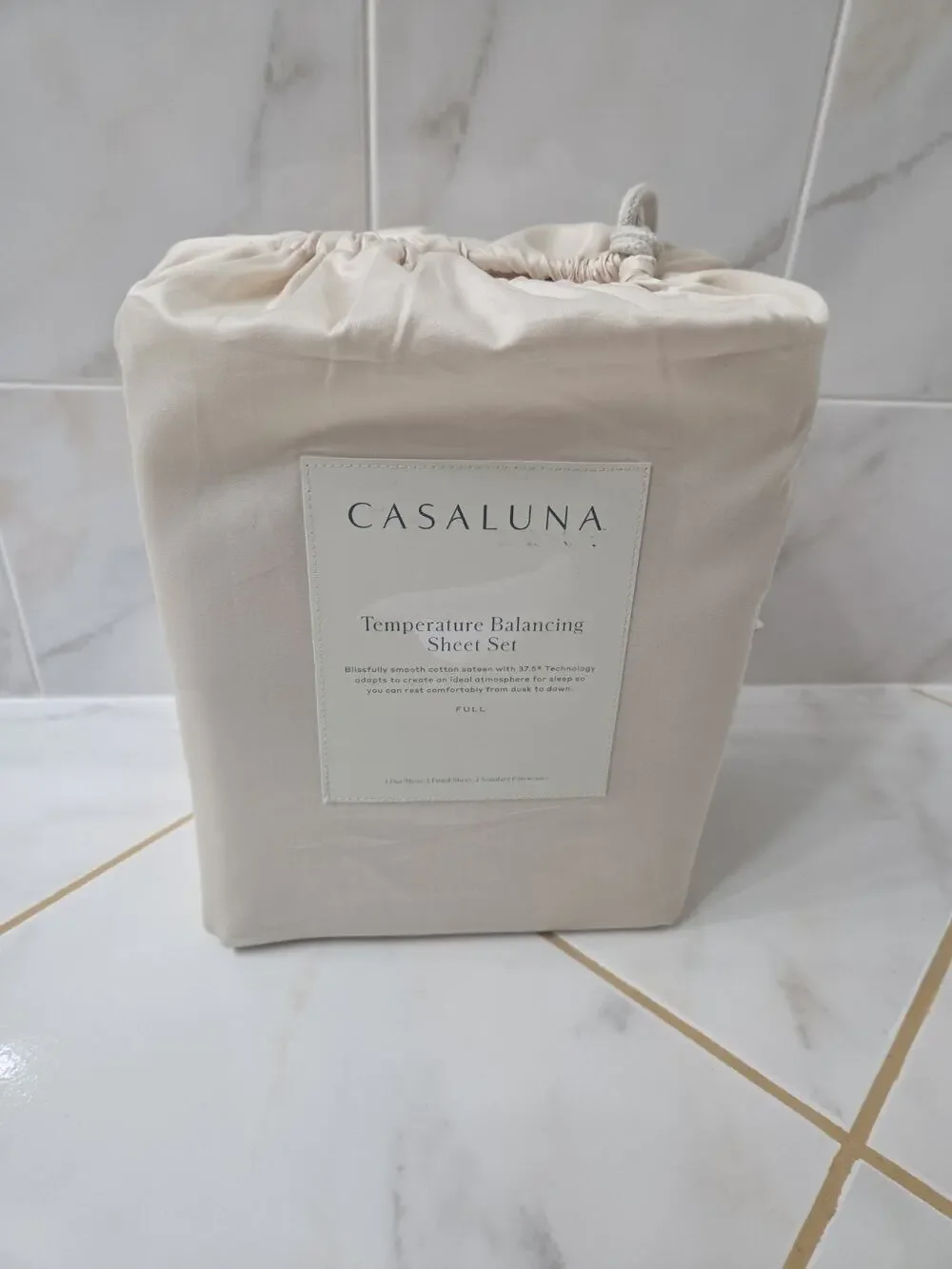Casaluna Temperature Balancing Sheet Set Full Size Natural